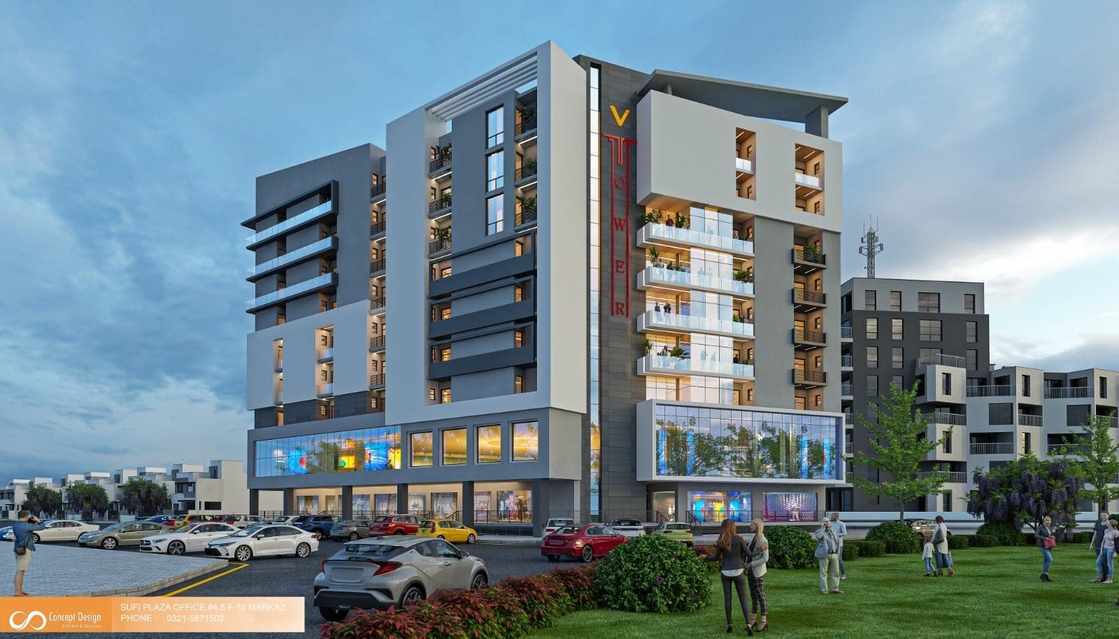 Residential Entrance & Lobby Rendering